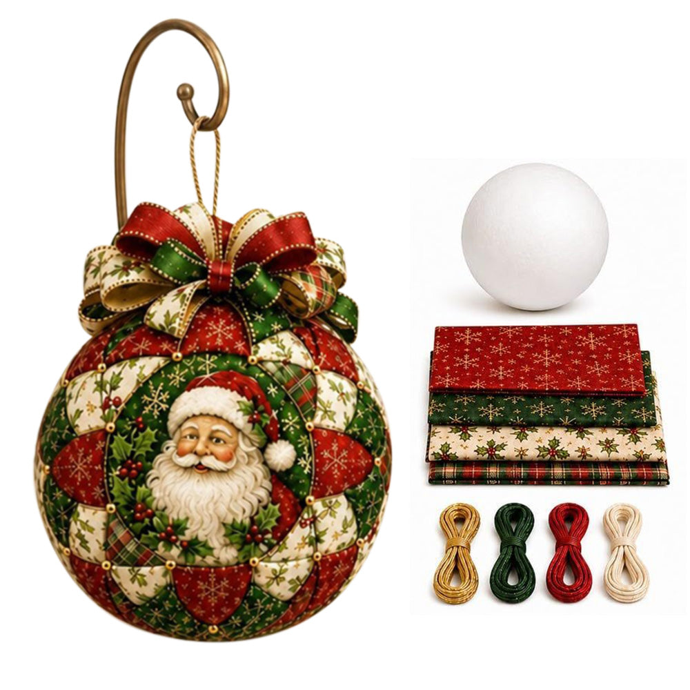 Adult Christmas Patchwork Ball DIY Ornament Craft Kit