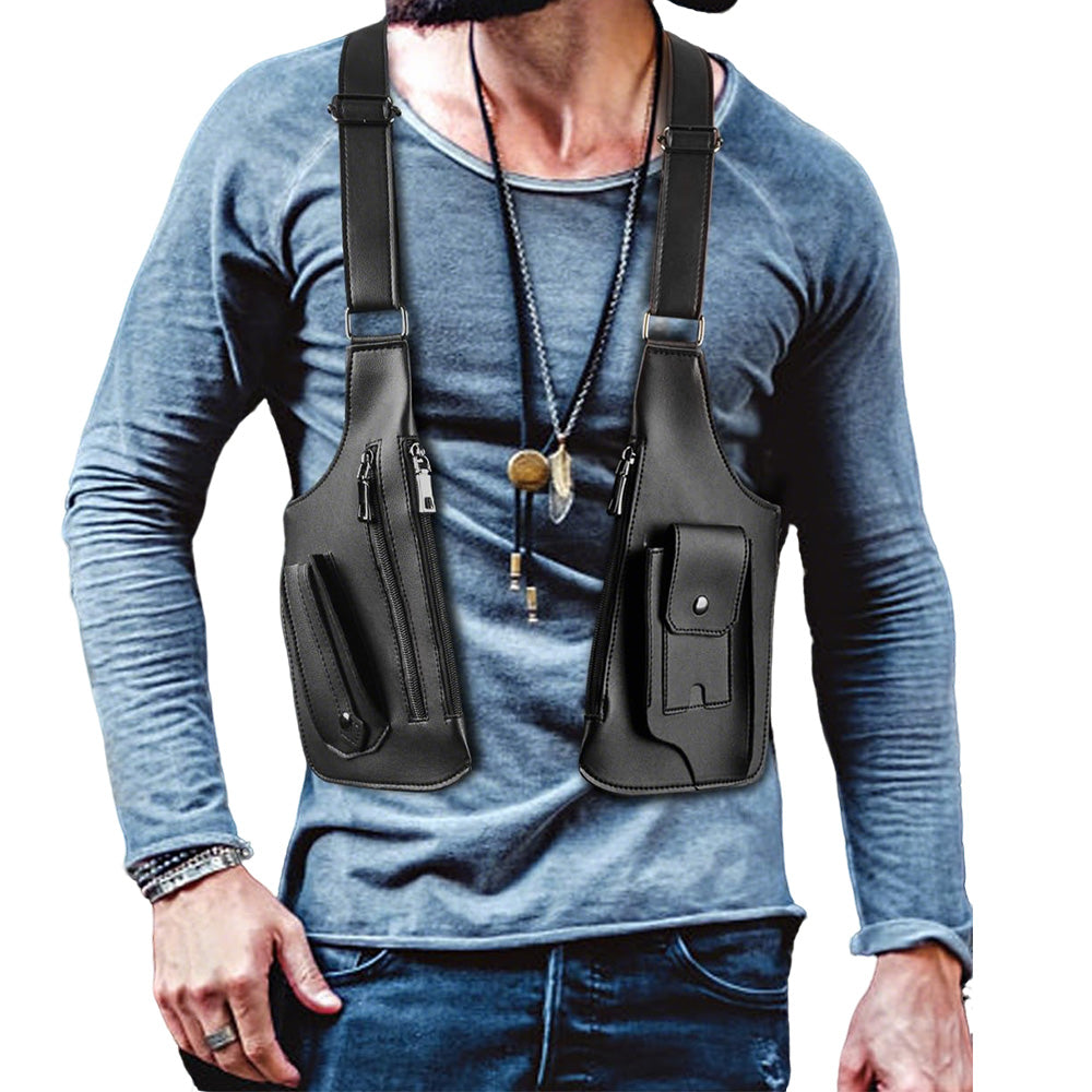 Outdoor Double Shoulder Armpit Bag with Multiple Pockets