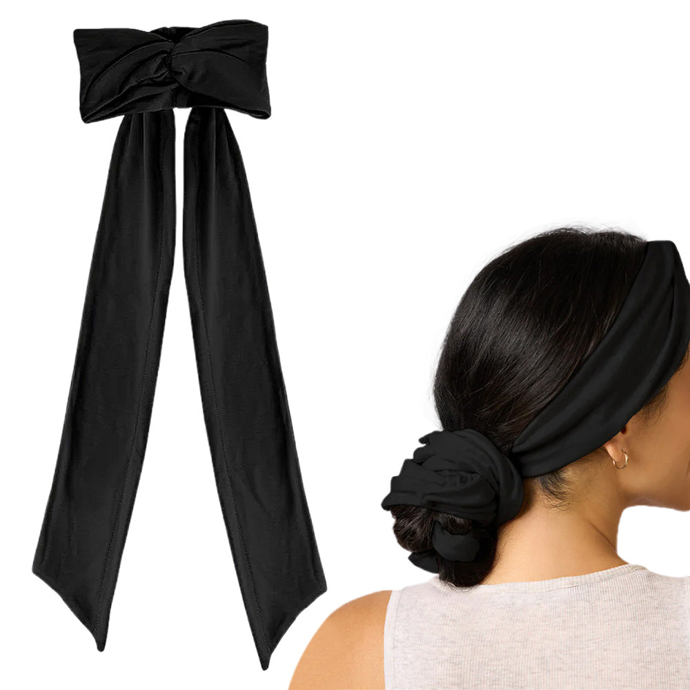 Bow Shaped Heatless Curling Headband with Flexible Styling Wires