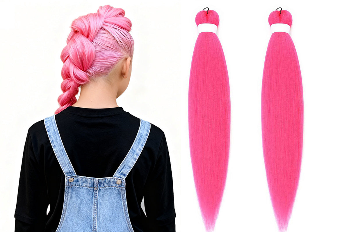 2Pcs Pre Stretched Braiding Hair Extensions Synthetic Hair Extension for Cosplay