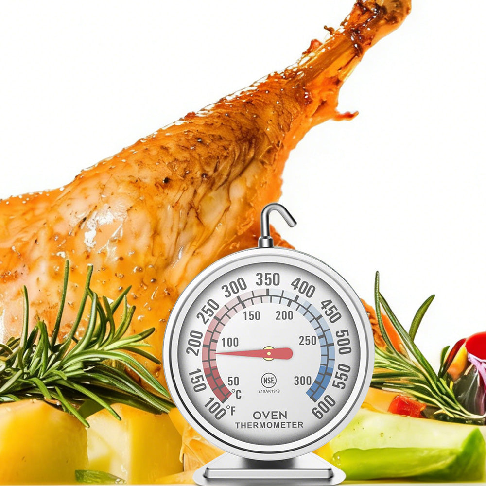 Oven Thermometer Stainless Steel Accurate Temperature Gauge for Home Kitchen