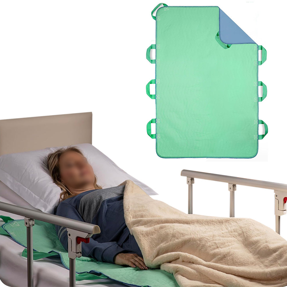 Absorbent Bed Pad Washable and Leak-Proof with 8 Handles