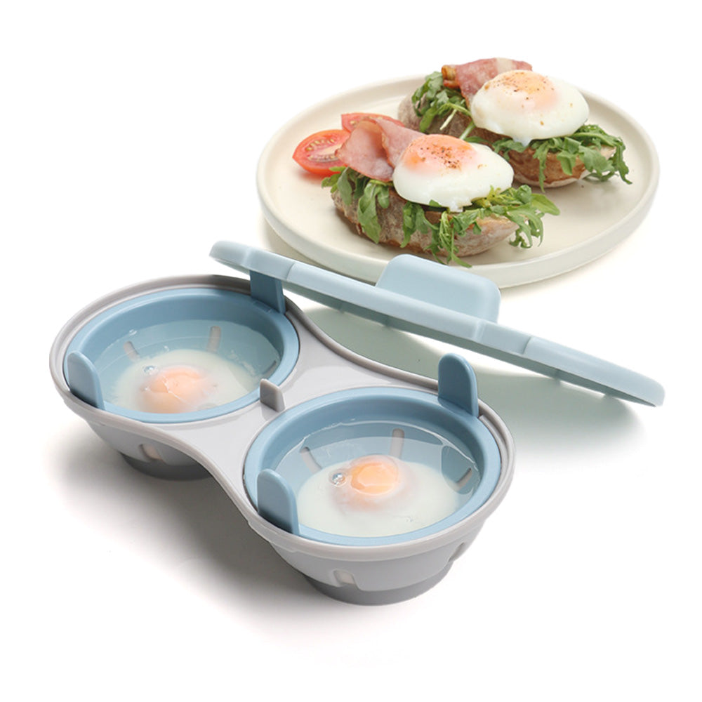 Double Layer Microwave Egg Cooker and Poached Egg Steamer