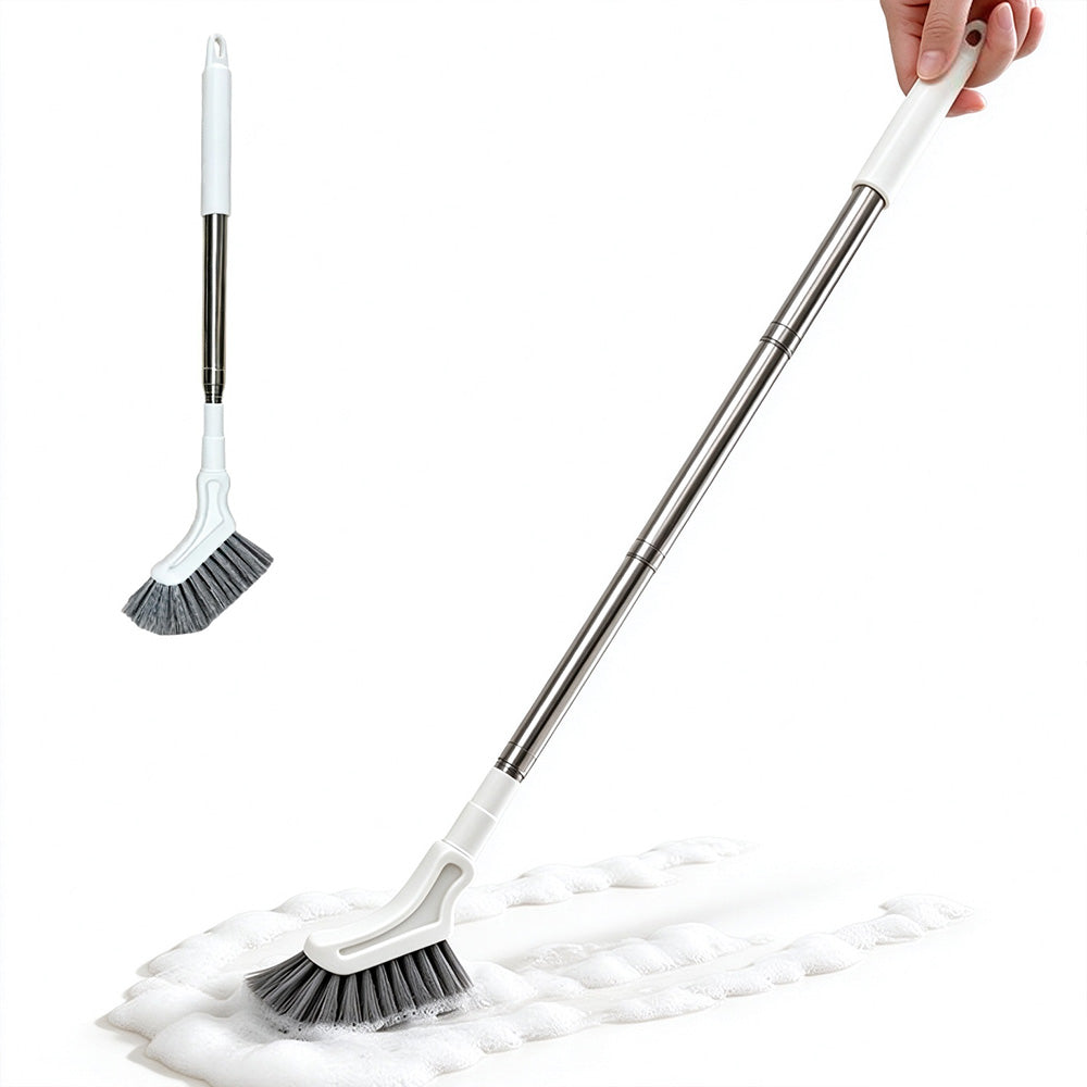 Telescopic L-Shaped Crevice Cleaning Brush for Window Toilet and Floor Gaps