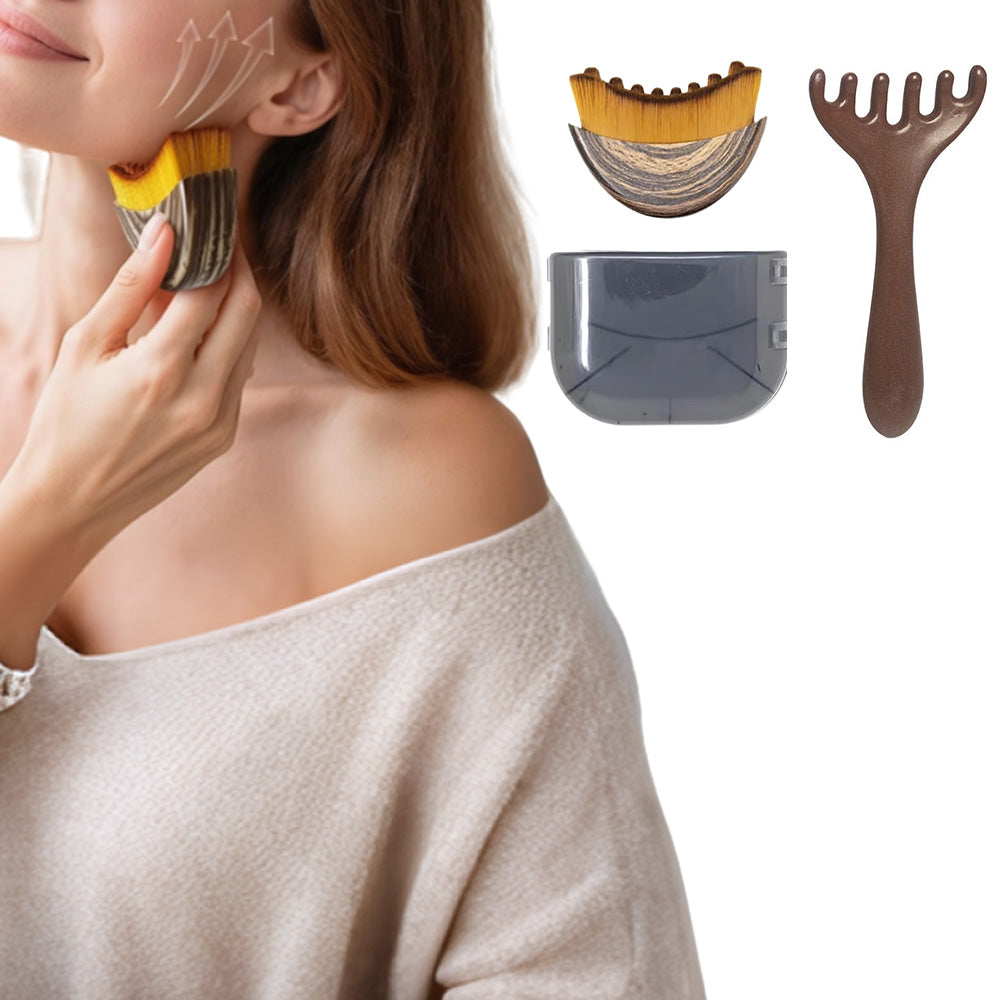 Lymphatic Contour Face Brush Lymphatic Drainage Brush for Sculpting Anti-Puffiness