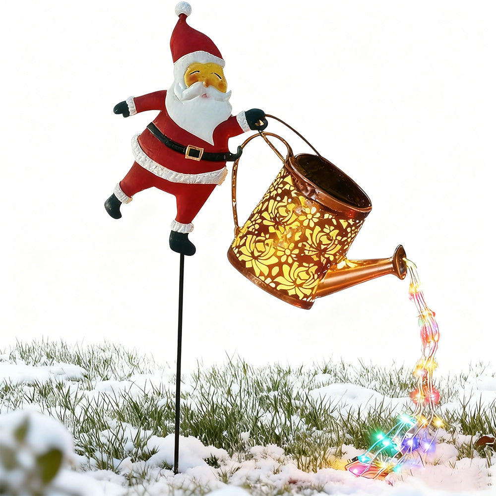 Solar Santa Claus Garden Stake Light Outdoor Christmas Yard Decoration LED