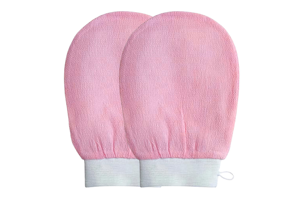 2Pcs 100% Viscose Exfoliating Gloves Moroccan Body Scrub Bath Wash Mitts