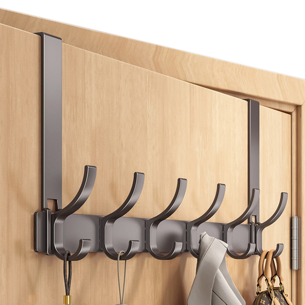 Over The Door Hooks Sturdy Door Hanger with 6 Hooks for Bathroom Bedroom