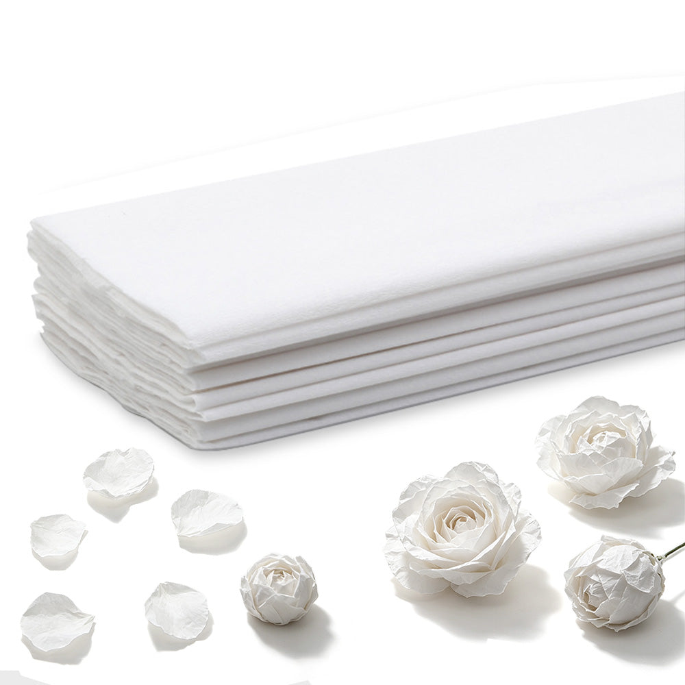 10 Crepe Paper Sheets 50x100cm for Gift Wrapping and Flower Crafts