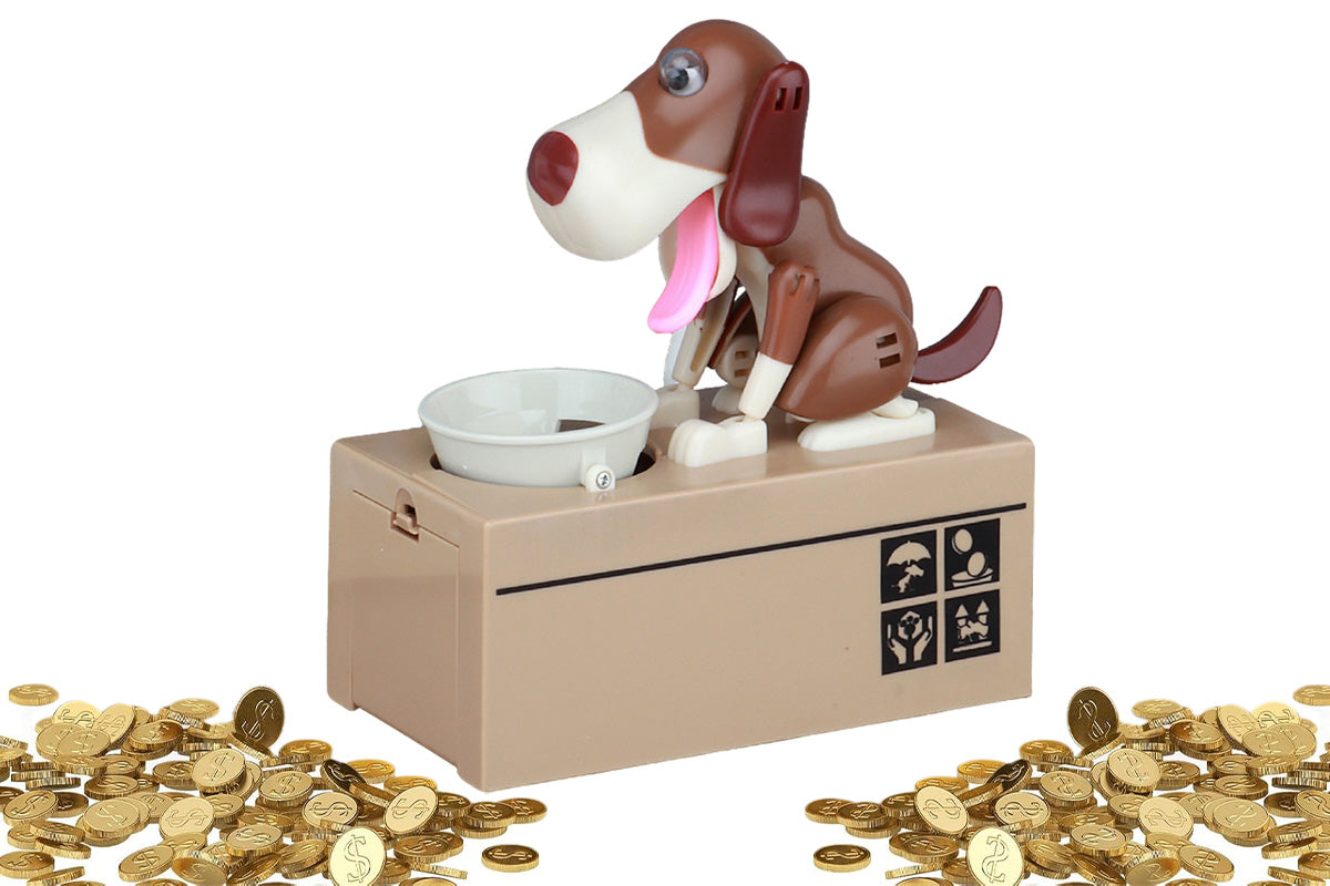 Robotic Eating Dog Coin Bank Electric Coin Bank for Little Ones