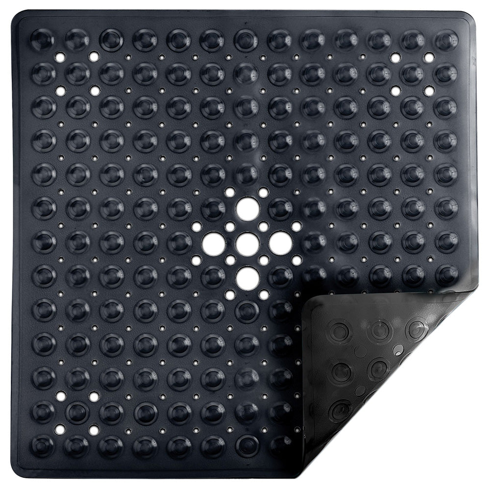 Large Non Slip Shower Mat with Drain Holes Square Shower Mat