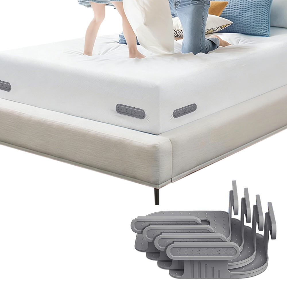 4PCS Invisible Bedsheet Clips Bed Sheet Holders With Lock Strips For Corners