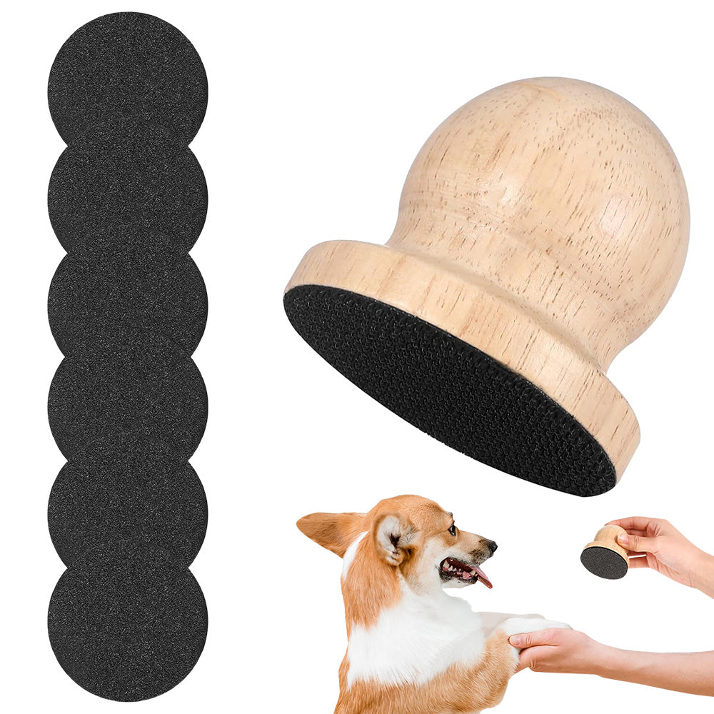 Pet Nail File Board with 6 Sheets Replacement Sandpaper for Cats Dogs