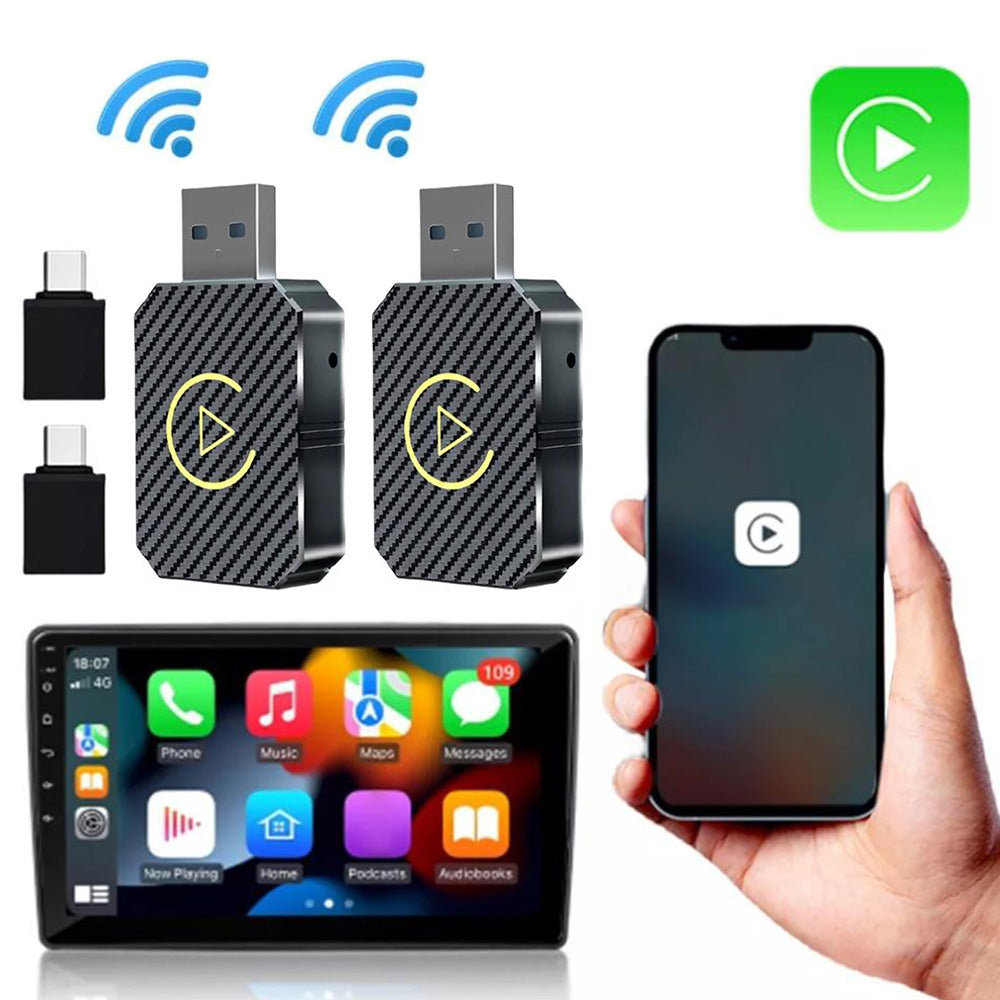 Wireless Android Auto Apple Carplay Adapter USB Car Dongle Connect Box