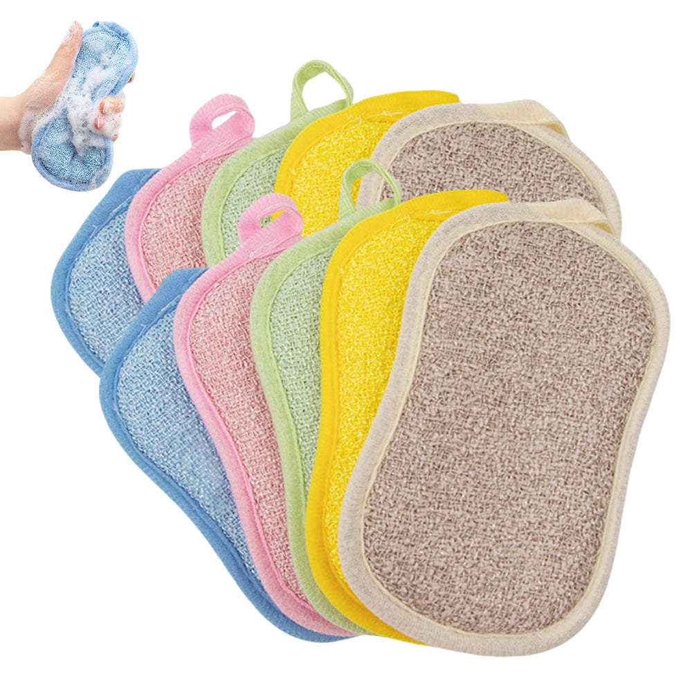 5Pcs Dish Sponge Kitchen Double Sided Sponges Scrub to Remove Stubborn Stains