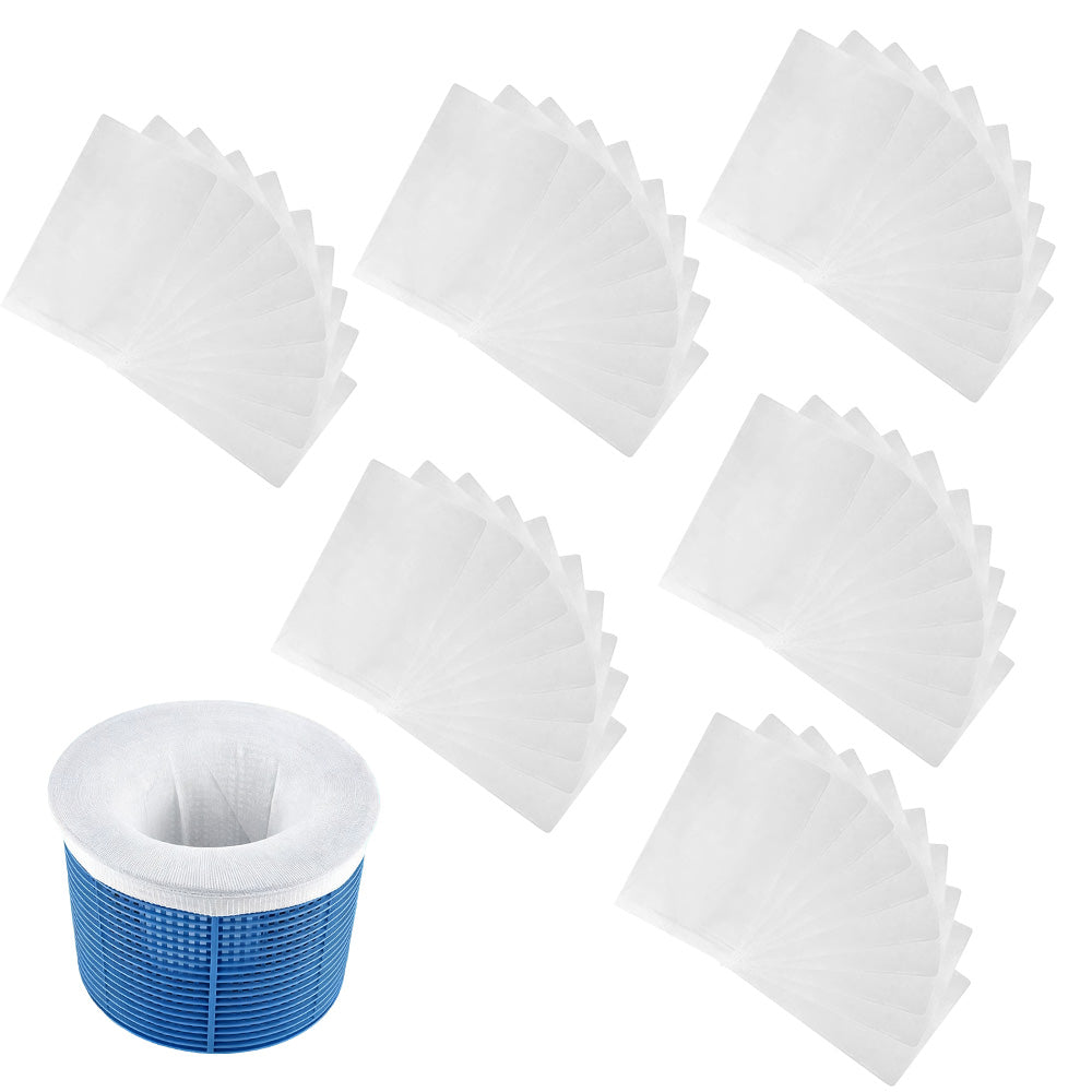 2X 30 Pack 22cm Stretch Fine Mesh Pool Skimmer Filter Socks Reusable