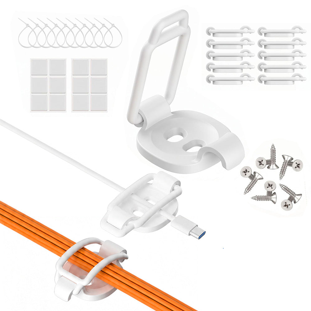 10 Pcs Cable Clips Cord Organizer 10 Pack Adhesive Screw Zip Tie Mount Holder