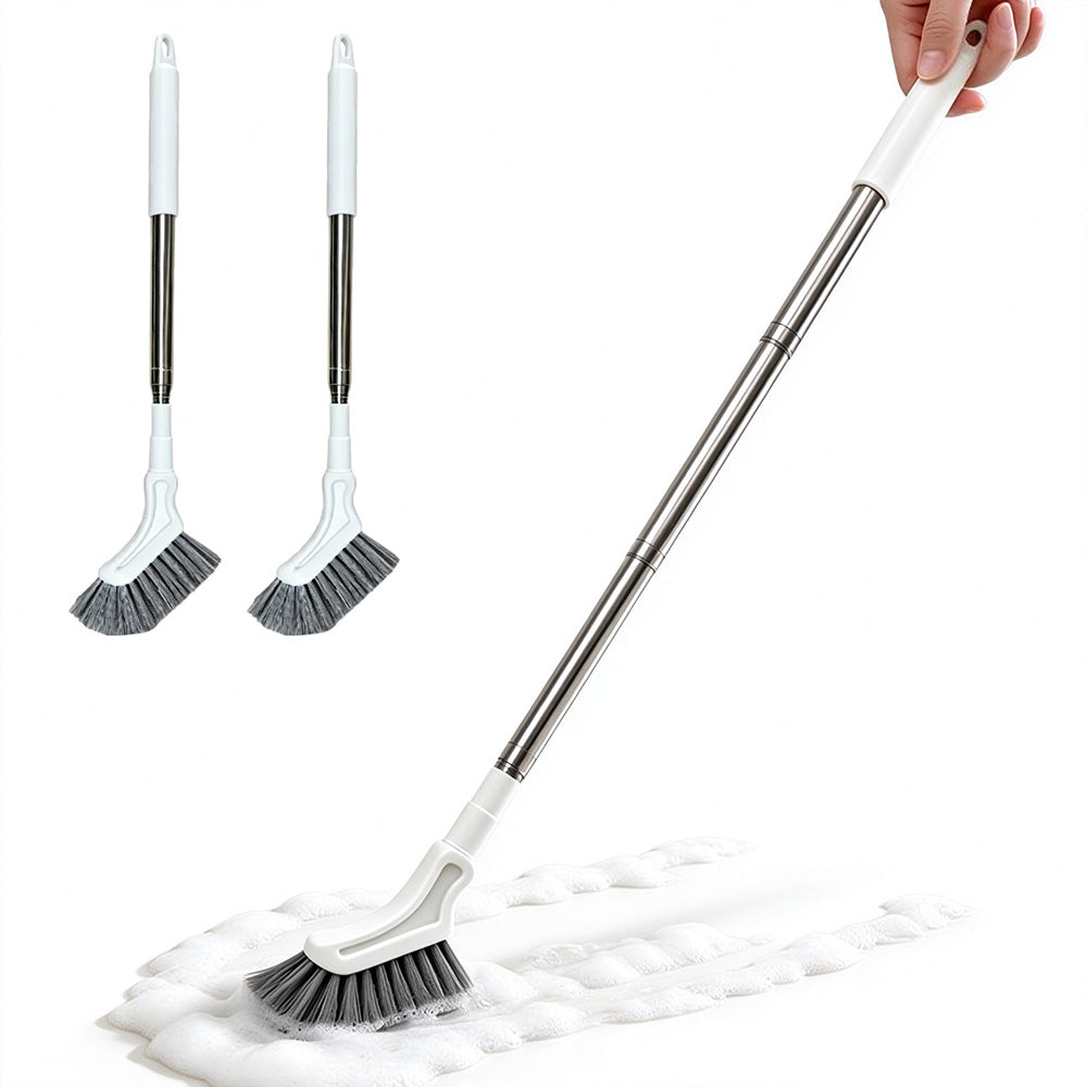 2X Telescopic L-Shaped Crevice Cleaning Brush for Window Toilet and Floor Gaps