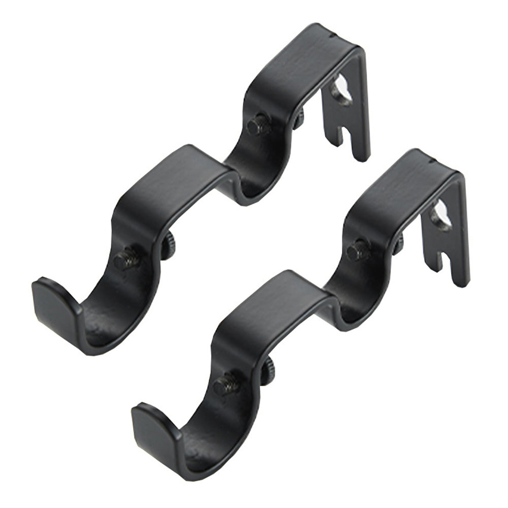 2 Pack Retro Double Curtain Rod Bracket Strong Wall Mount for 1.8cm 2.6cm Rods