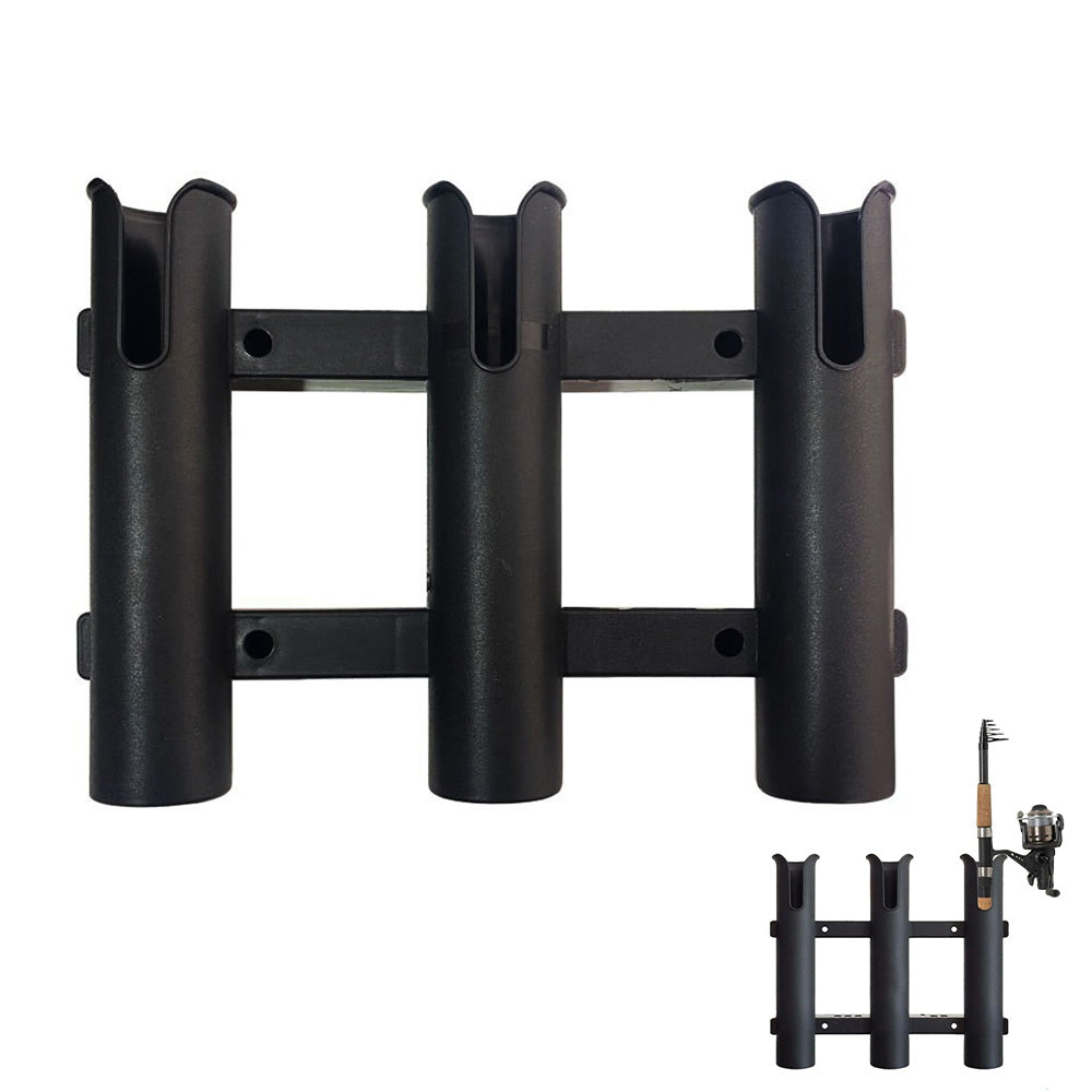 3 Tube Fishing Rod Holder Bracket Mounted Fishing Rack For Boats Garage Cooler