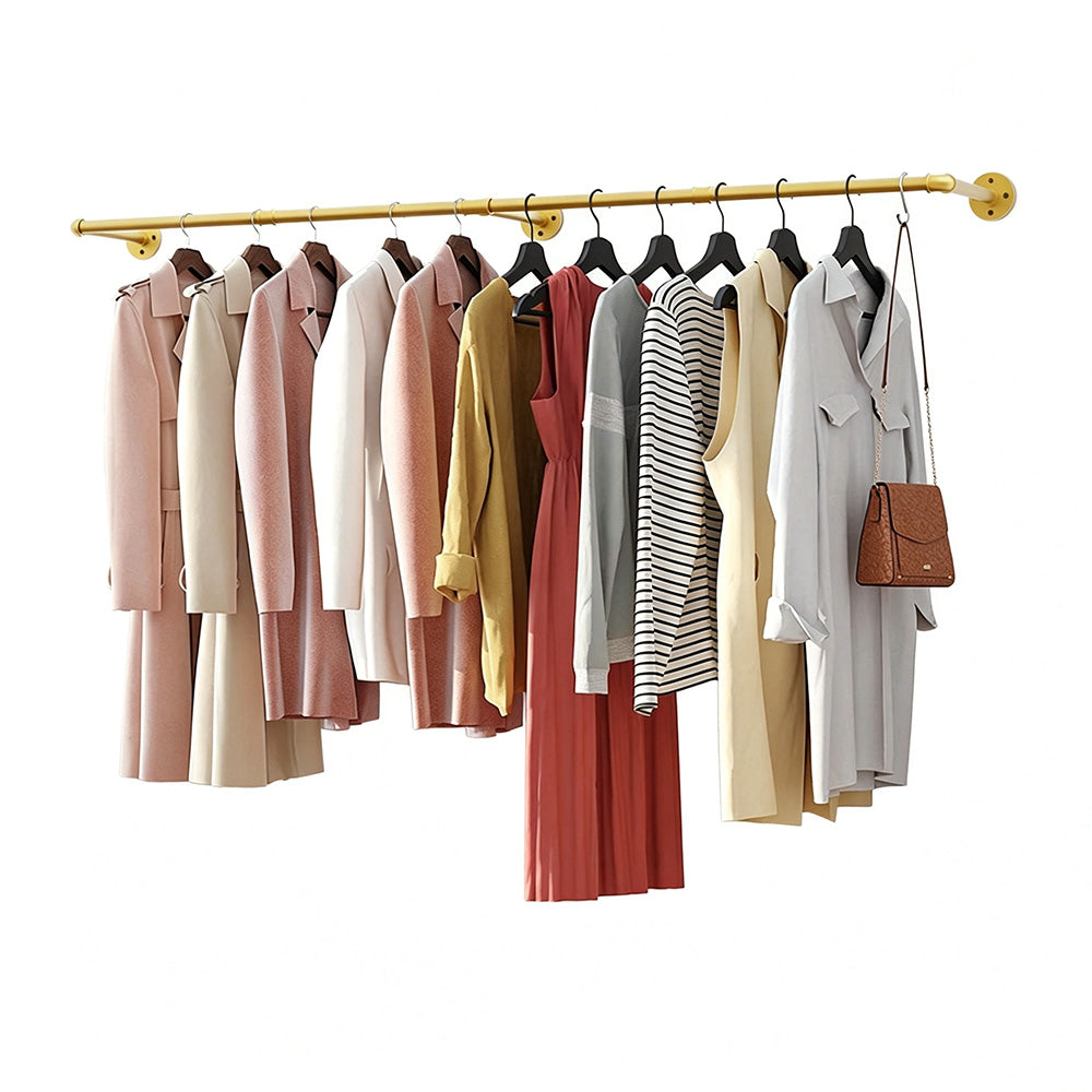 183cm Heavy Duty Galvanized Carbon Steel Wall Mounted Clothes Rack