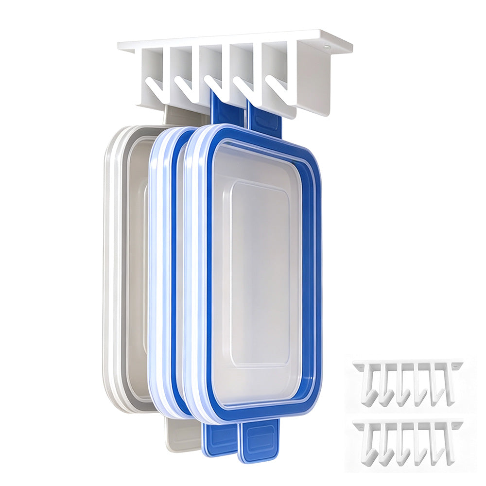2 Pcs Under Shelf Lid Organizer Slide In for Kitchen Cabinet Storage-Style 1