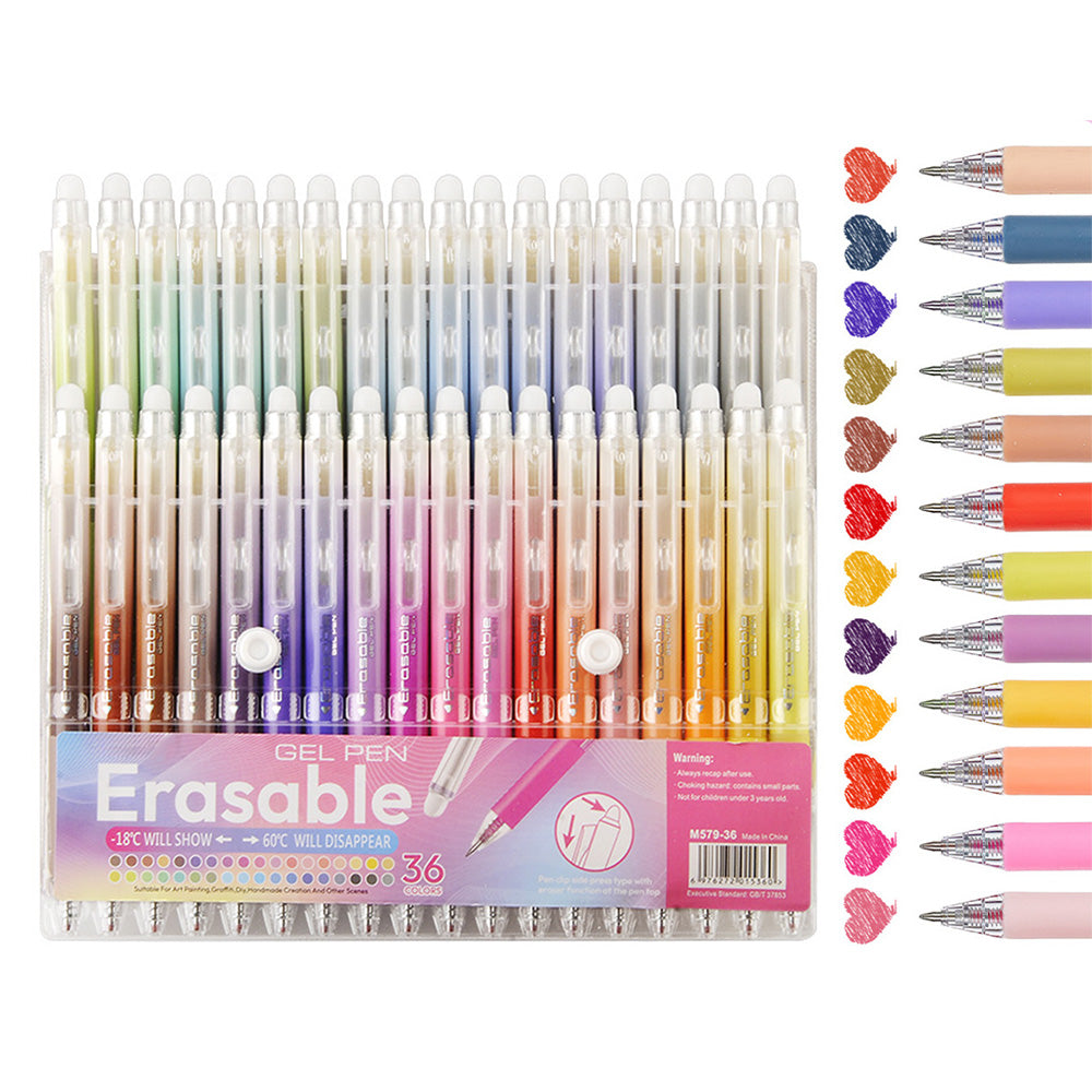 Colorful Click-Erasable Gel Pen Set for Students School and Office