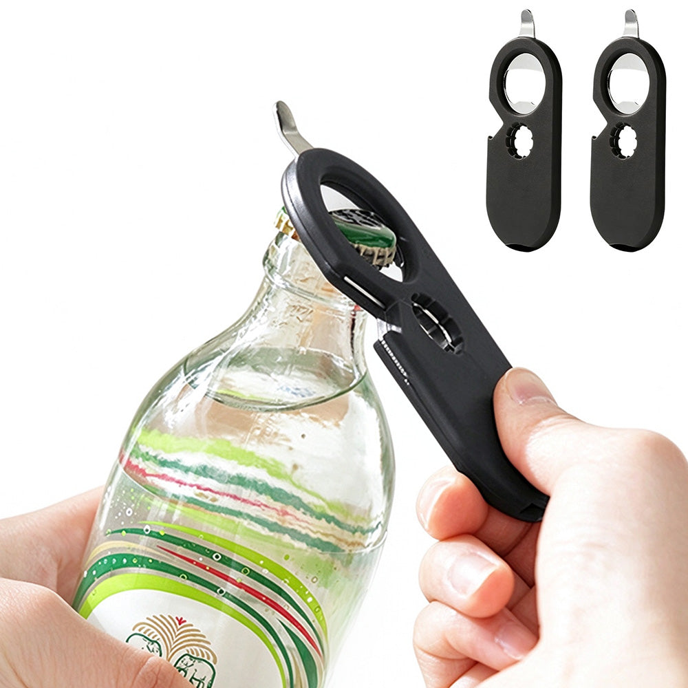 2 Pcs 5-in-1 Bottle Jar Can Opener with Easy Attached Storage