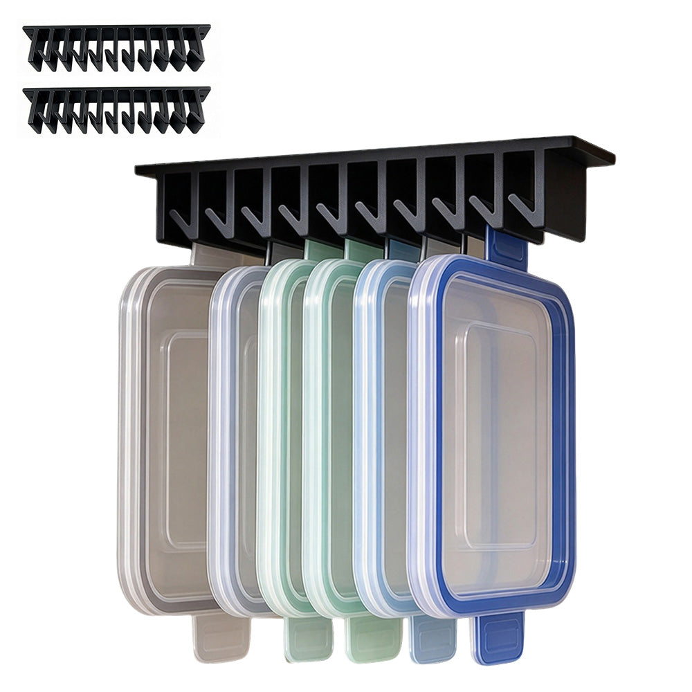 2 Pcs Under Shelf Lid Organizer Slide In for Kitchen Cabinet Storage-Style 2