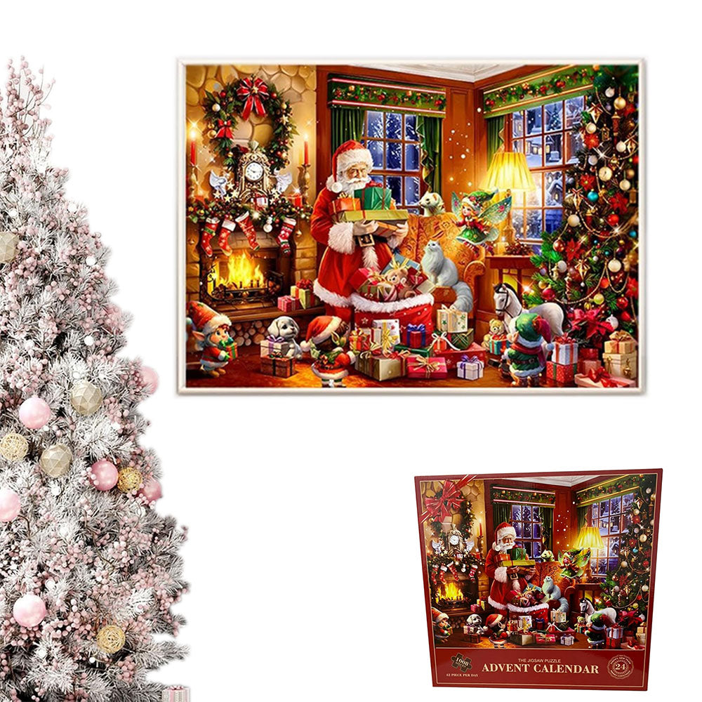 1008Pcs Advent 24 Days Countdown Calendar Jigsaw Puzzles
