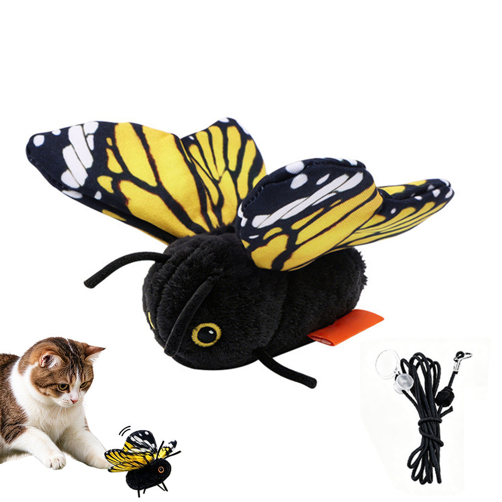 Electric Butterfly Cat Toy with Flapping Wings 3 Modes and Touch Activation