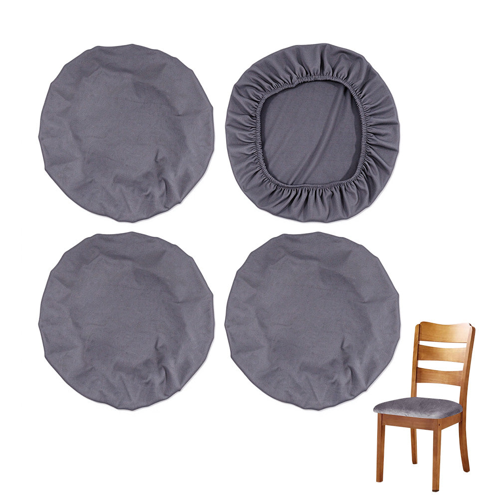 4 Piece Stretch Removable Dining Chair Seat Cushion Slipcovers for Decor