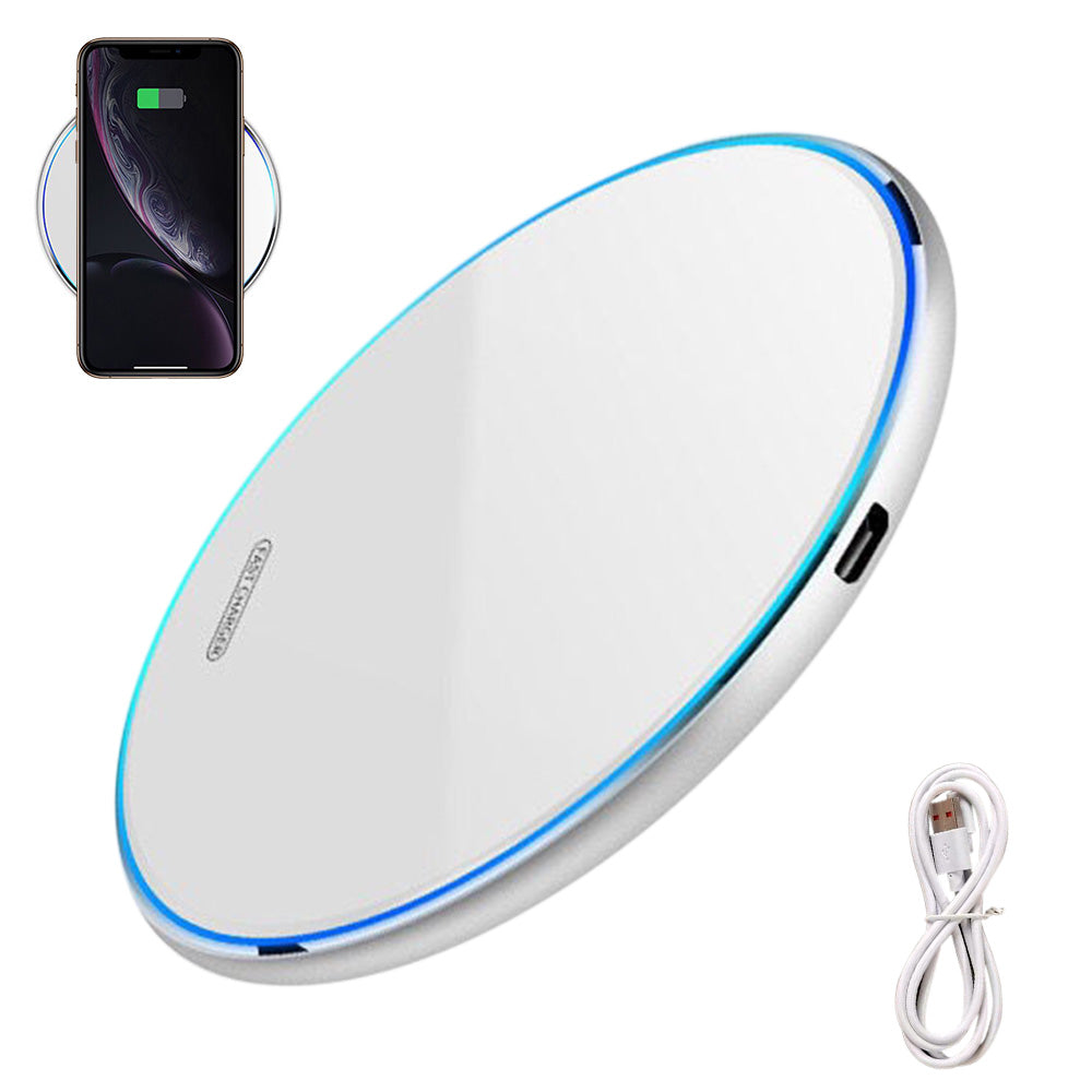 Fast Wireless Charger Pad with Mirror Surface for Phone