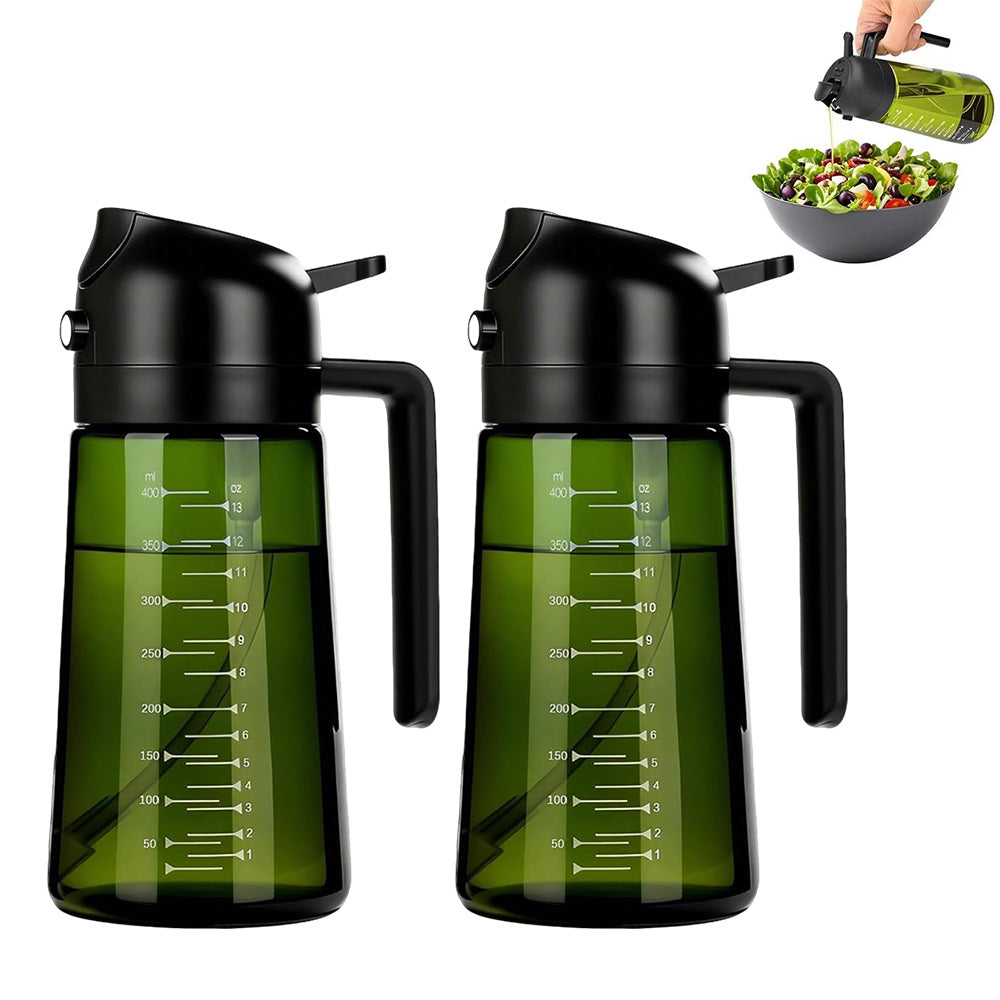 2X470ml Glass Oil Sprayer Bottle for Cooking Olive Oil Dispenser Kitchen Gadgets