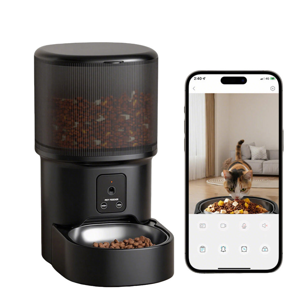 Automatic Pet Feeder Bowls With WIFI Camera Remote Smart Food Dispenser