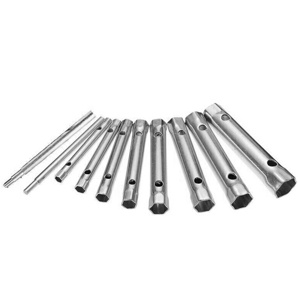10Pcs Spanner Wrench Set for Shower Valves and Spark Plugs Extended Wrench 6-22mm