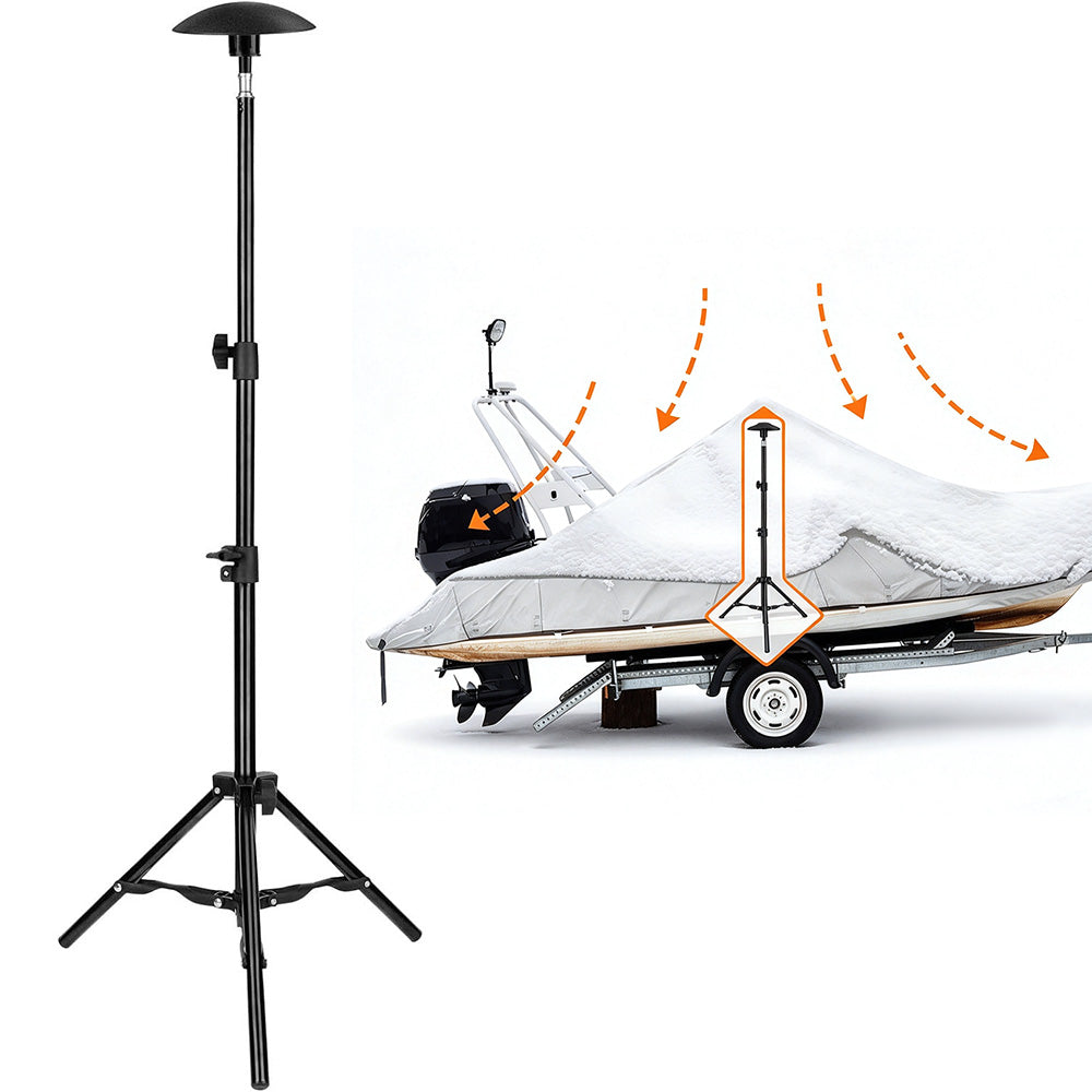 Telescopic Boat Cover Support Pole with Adjustable Triangular Base