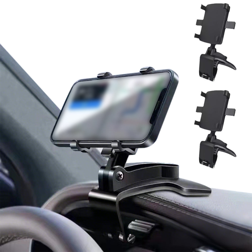 2-Pack Adjustable Car Dashboard Phone Holder Mount for Driving