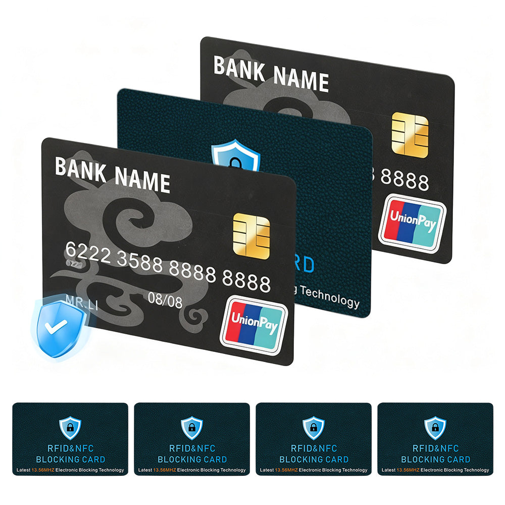 4 Pack RFID Blocking Card NFC Anti Theft Cards Protection Wallet Passport Protector