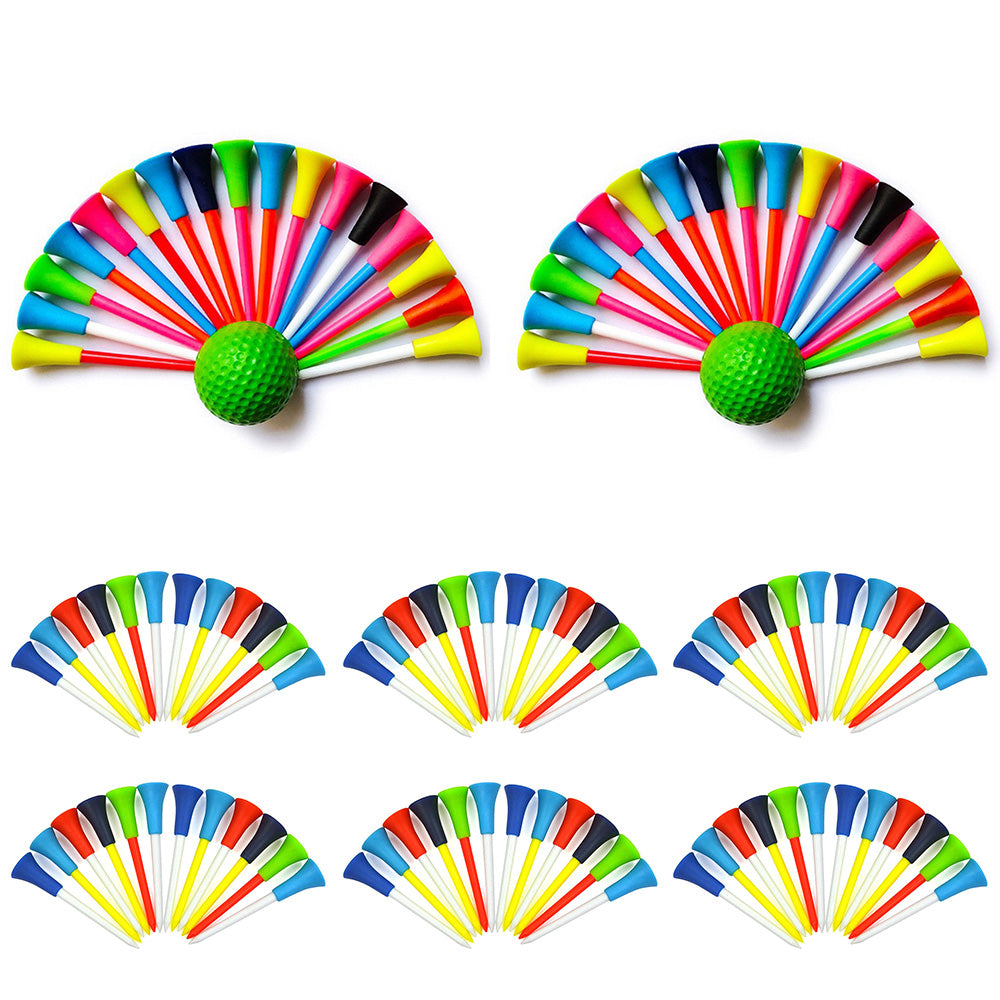 100Pcs 83mm Rubber Golf Tees for Reducing Spin and Improving Accuracy