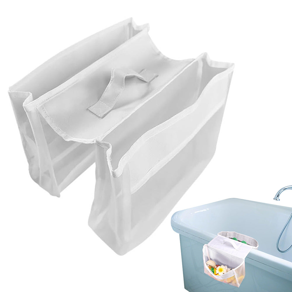 2 Compartments Bath Toy Organizer Bath Tub Toy Storage Organizer