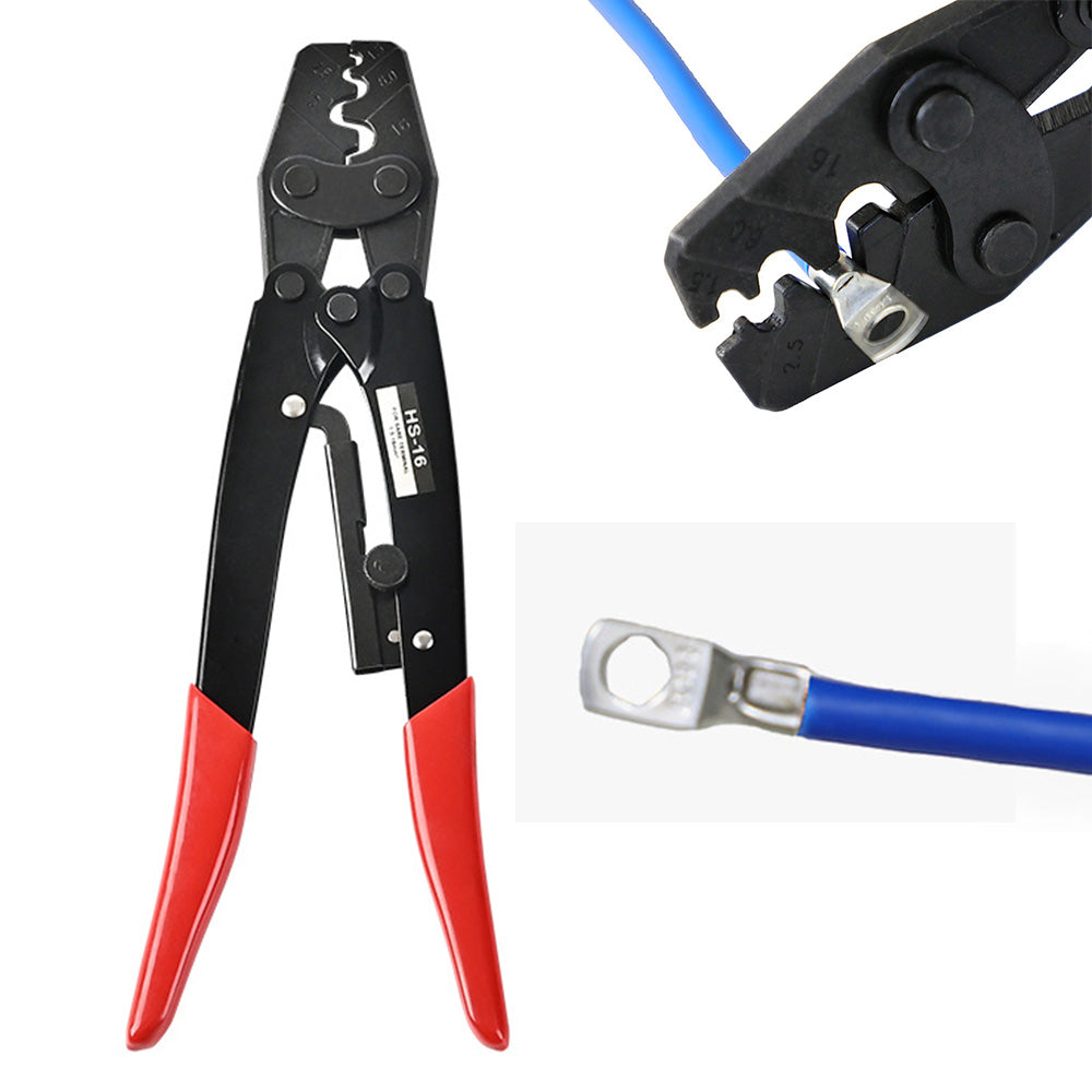 1.25 to 16mm2 Ratchet Cable Lug Crimping Tool for Uninsulated Terminals