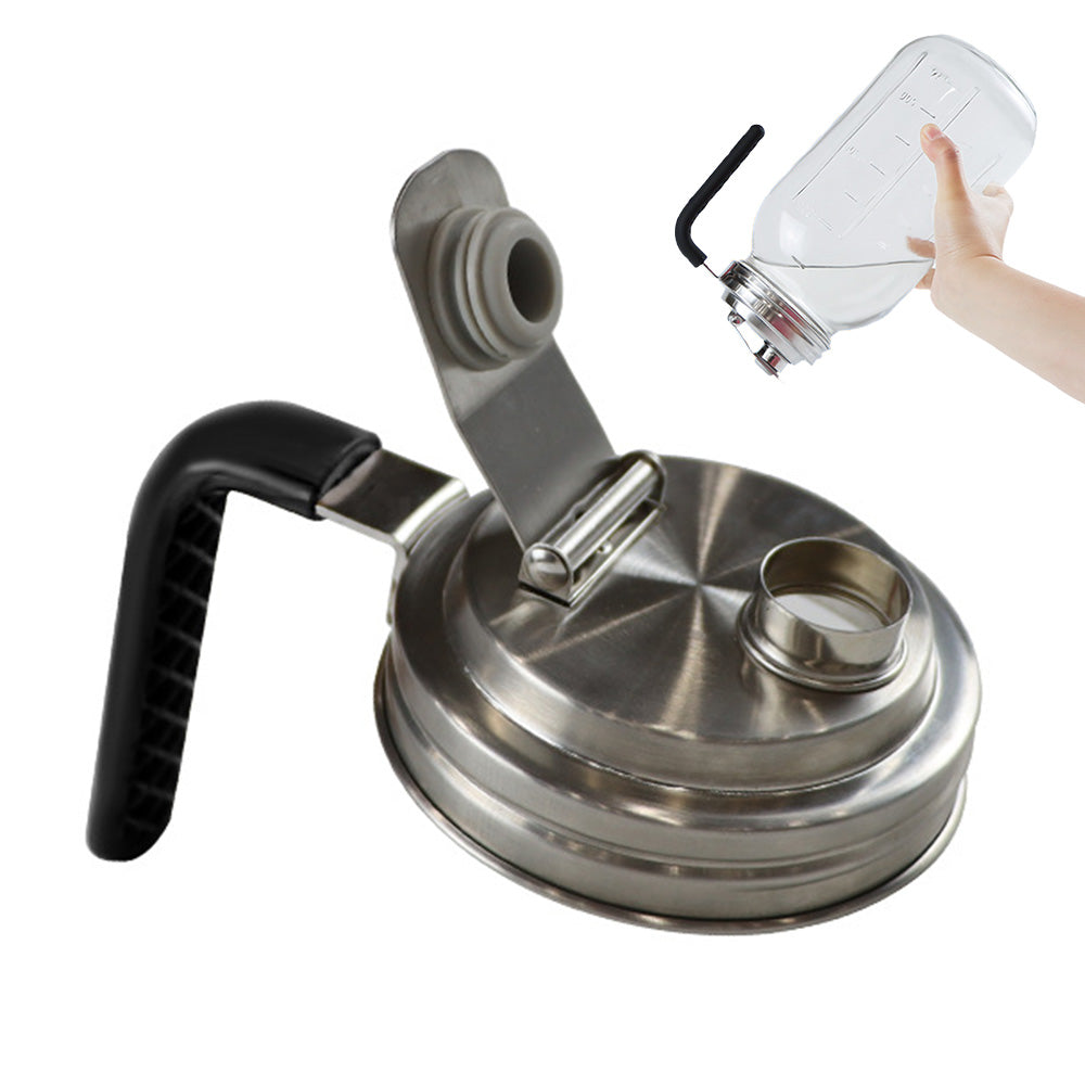 Stainless Steel Mason Jar Lid Handle Pour Spout Replacement Cap