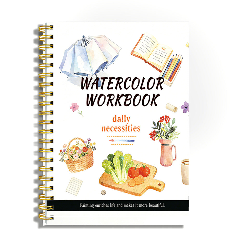Watercolor Paper Workbook for Beginners Students and Adults