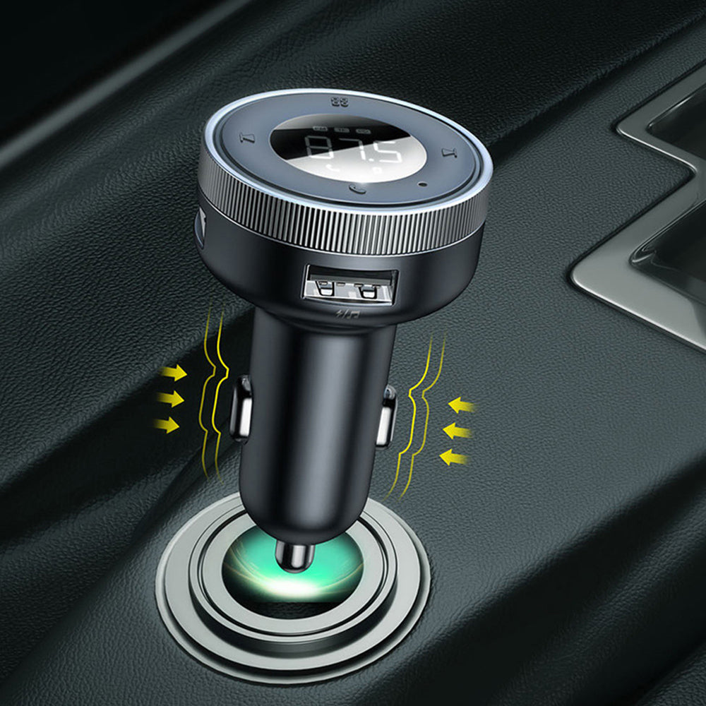 Bluetooth 5.0 Radio Car Kit Wireless FM Transmitter USB Charger Player