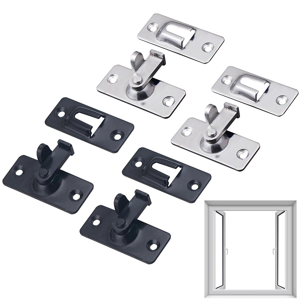 4 Pcs 90-Degree Stainless Steel Corner Door Lock