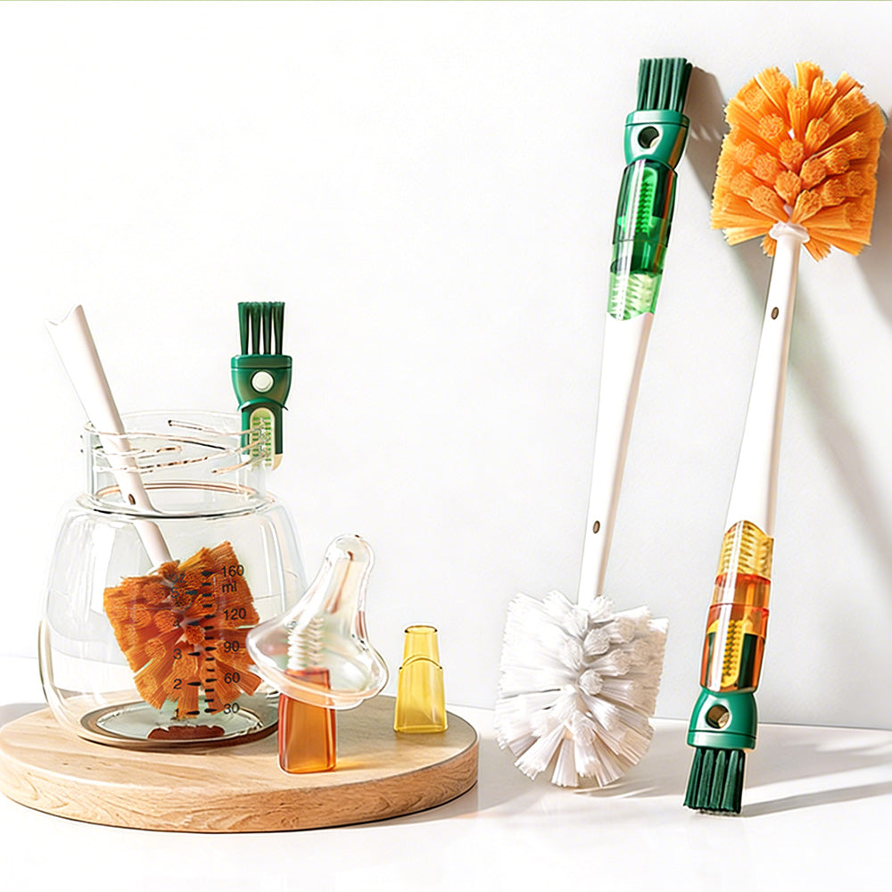 Bottle Brush Set 5 in 1 Water Bottle Cleaning Brush Lid Gap Detail Washer Brush Kit