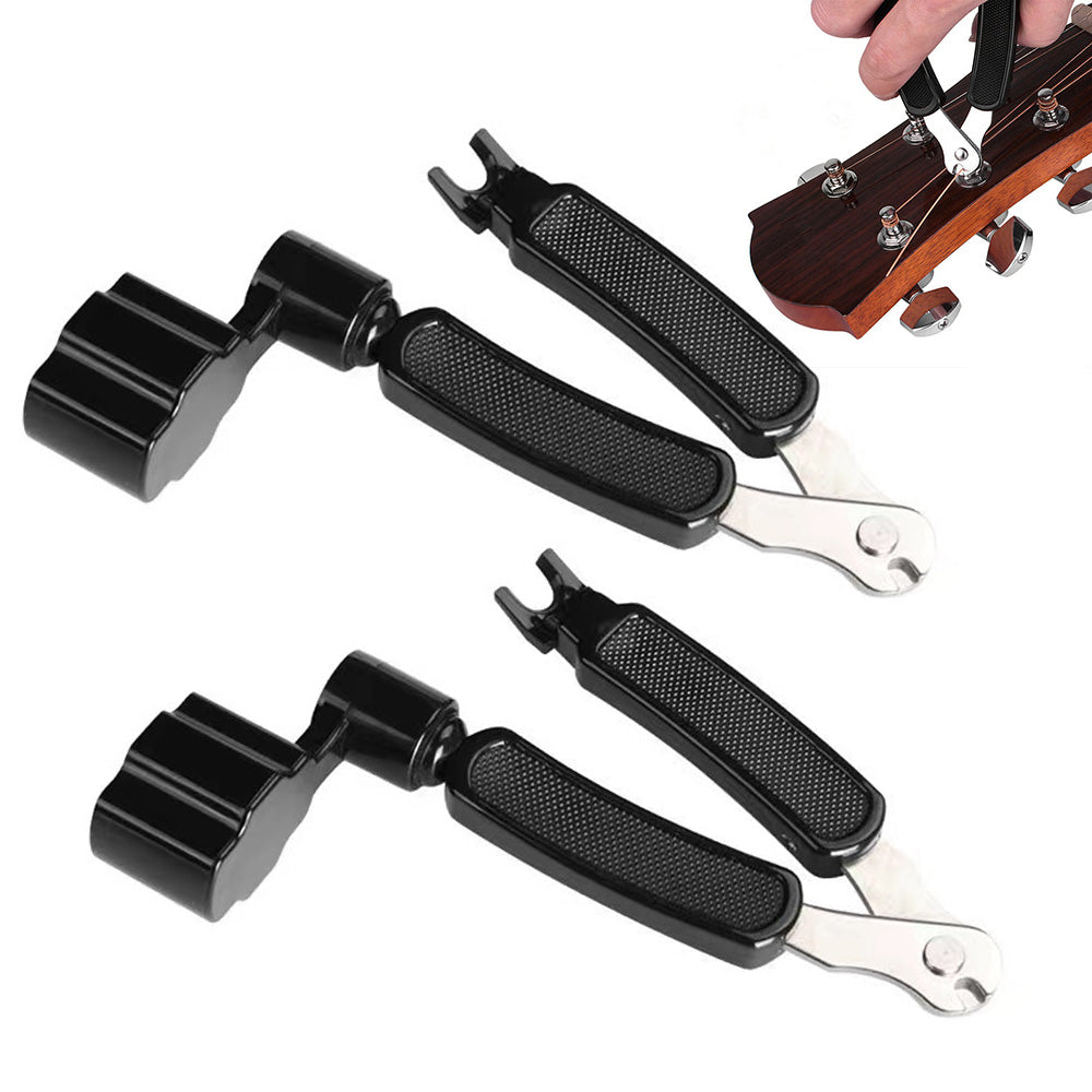 2Pcs 3 in 1 Guitar String Winder and Cutter Pin Puller Electric Acoustic Guitar Tool