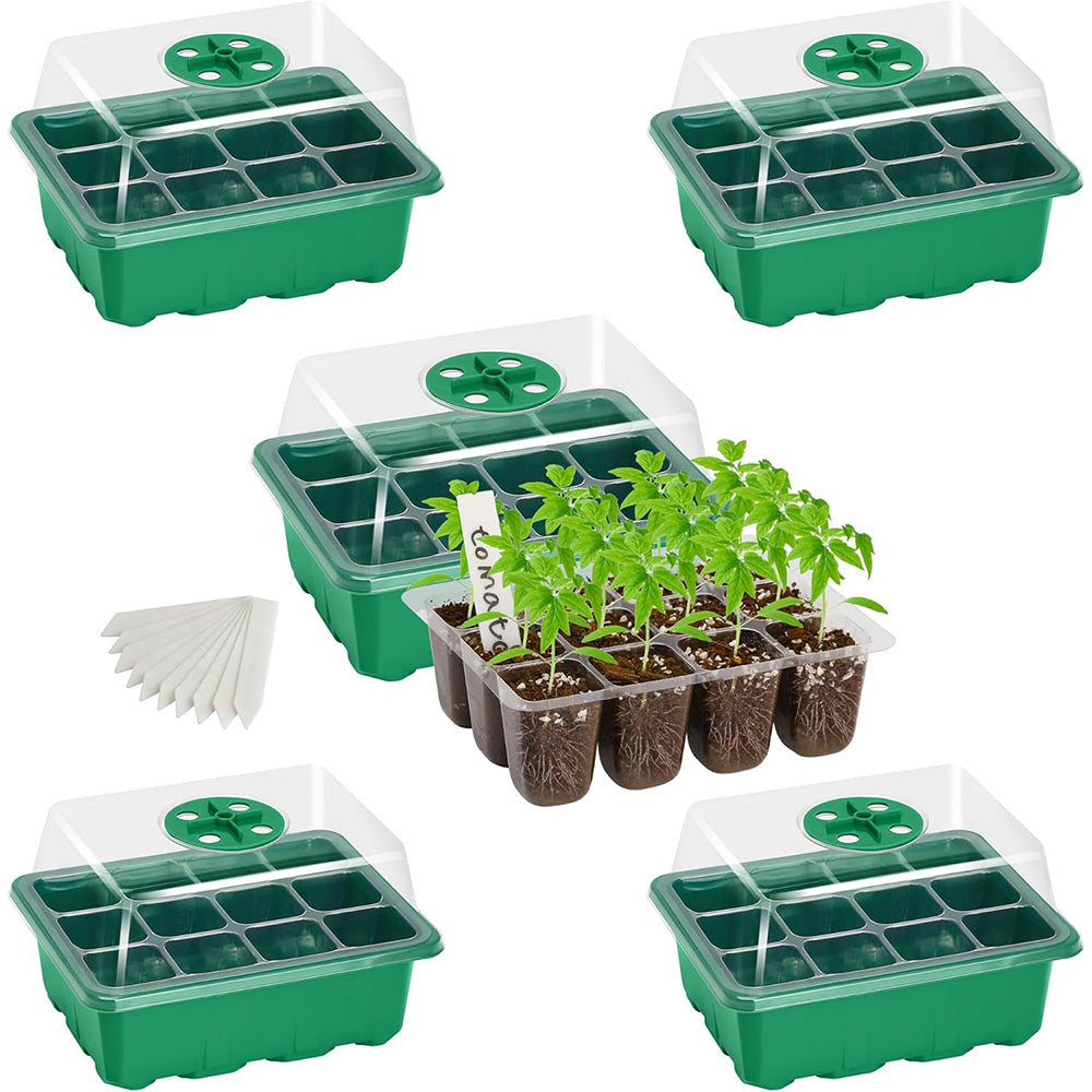 5Pcs Seed Trays 12 Cells Seed Starter Kit for Seeds Growing Starting