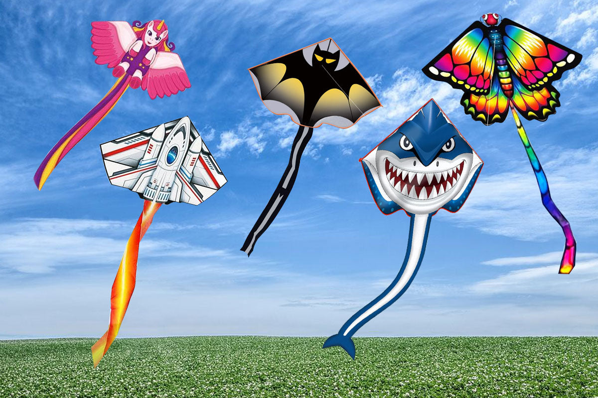 Huge Delta Kite For Kids Beginners Single Line With Tail Beach Kite
